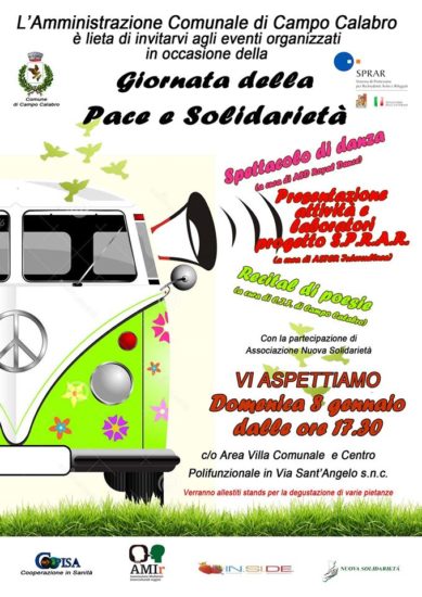 CAMPO CALABRO. Tutto pronto per la Giornata della Pace e della Solidarietà: ecco il programma