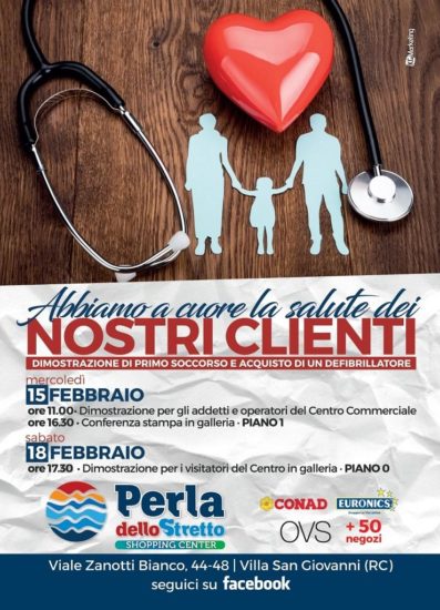 Villa San Giovanni. La Perla dello Stretto si dota di un defibrillatore: oggi la presentazione in conferenza stampa