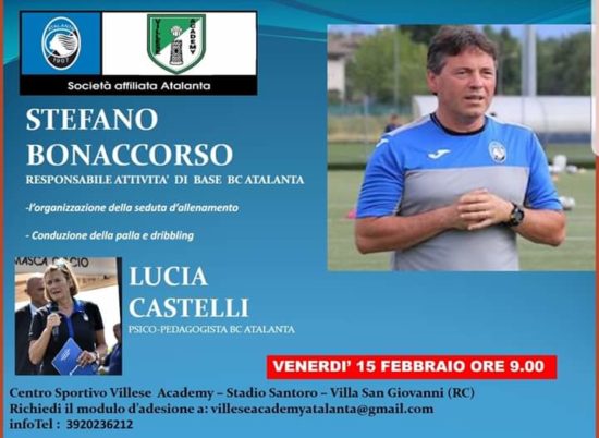 Villa San Giovanni. Allo stadio “Santoro” uno stage tecnico firmato Atalanta