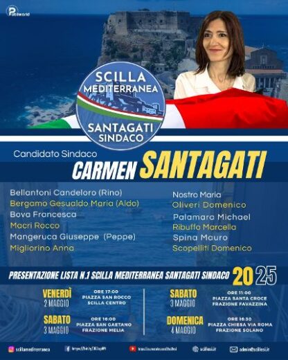 Comunali a Scilla, la lista di Carmen Santagati si presenta in piazza San Rocco