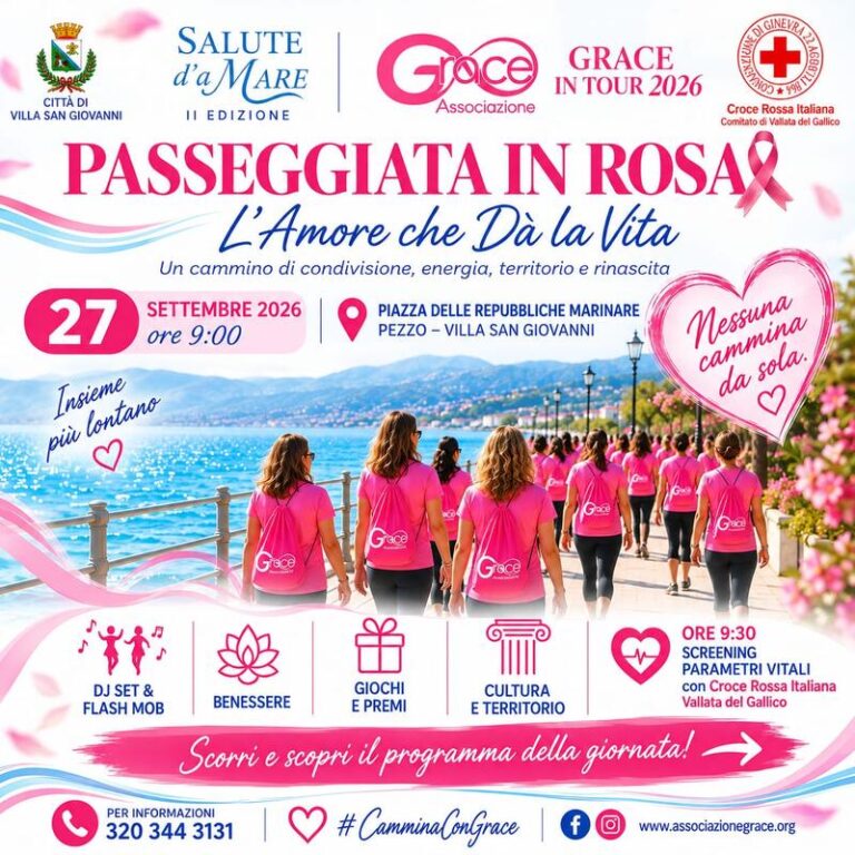 Prevenzione e solidarietà, a Villa San Giovanni la “Passeggiata in Rosa”