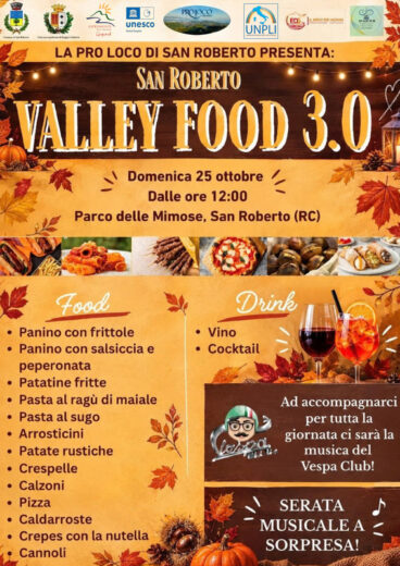 “San Roberto Valley Food 3.0”: gusto, musica e territorio al Parco delle Mimose